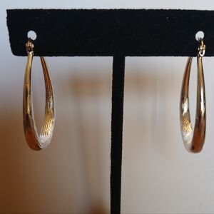 925 Sterling Lwver Back Hoop Earrings